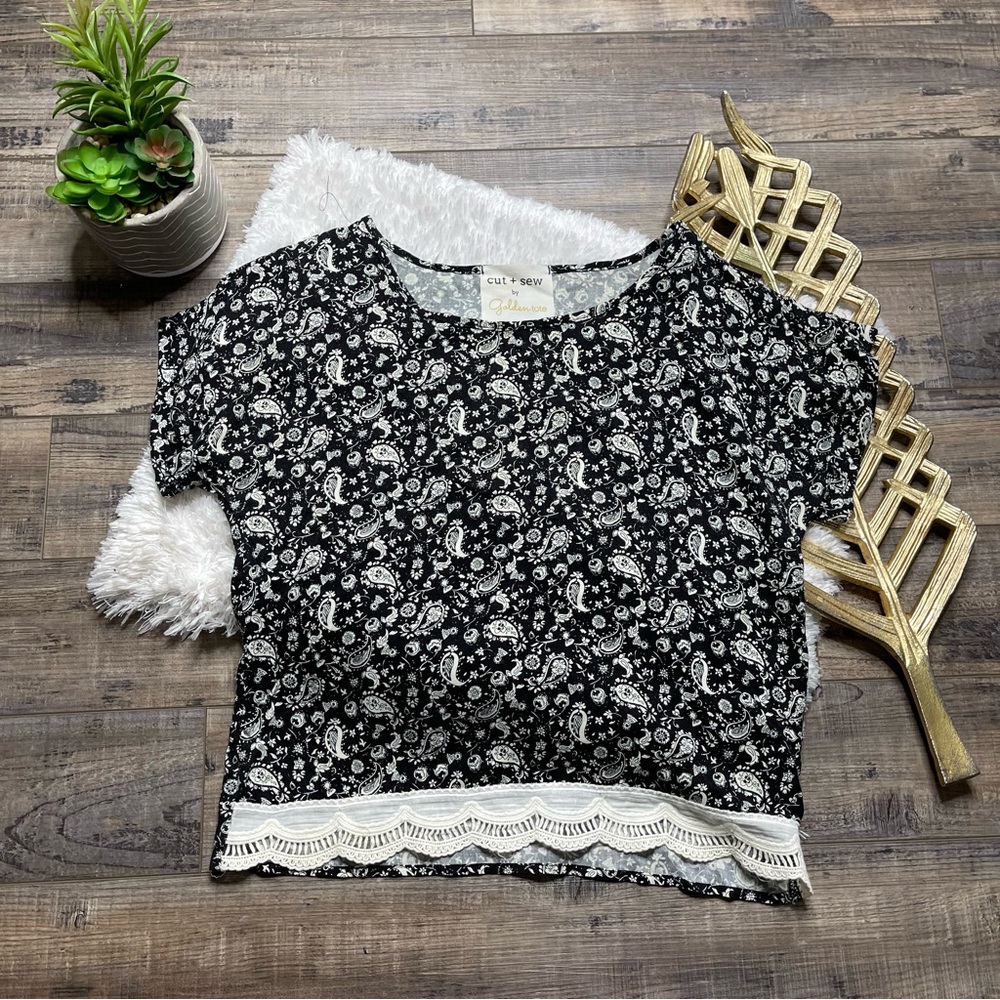 Cut + Sew by Golden Tote Paisley Top